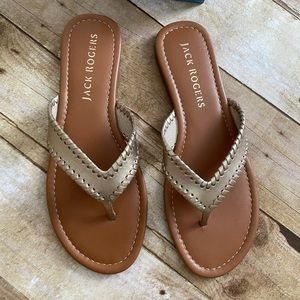 Jack Rogers Thelma Thong sandal - plantinum - 8.5